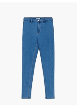 Cropp - Jasnoniebieskie jeansy skinny z wysokim stanem - niebieski ze sklepu Cropp w kategorii Jeansy damskie - zdjęcie 120490345