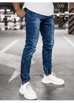 Spodnie jeansowe joggery męskie niebieskie OZONEE DR/TF073 ze sklepu ozonee.pl w kategorii Jeansy męskie - zdjęcie 120554458