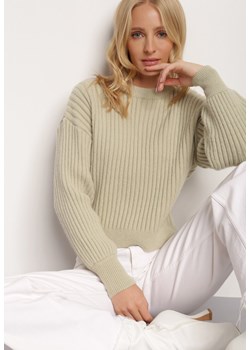 Jasnozielony Sweter Euphosa ze sklepu Renee odzież w kategorii Swetry damskie - zdjęcie 120583456