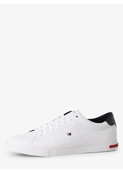 Tommy Hilfiger Tenisówki z dodatkiem skóry Mężczyźni Sztuczna skóra biały jednolity ze sklepu vangraaf w kategorii Trampki męskie - zdjęcie 120590829