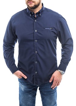 Koszula męska RL39 - GRANATOWA ze sklepu Risardi w kategorii Koszule męskie - zdjęcie 120756477