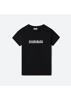 T-shirt chłopięce Napapijri czarny z krótkim rękawem 
