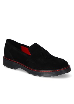 Czarne Mokasyny Karino zamszowe Karino 3569/126-1 ze sklepu Arturo-obuwie w kategorii Mokasyny damskie - zdjęcie 121237955
