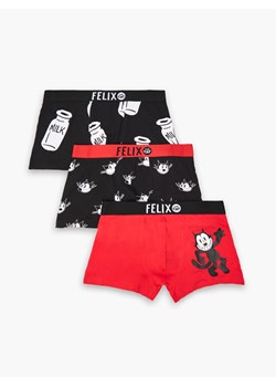 Cropp - 3 pack bokserek Felix the Cat - czerwony ze sklepu Cropp w kategorii Majtki męskie - zdjęcie 121403328