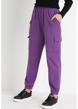 Fioletowe Spodnie Dresowe Xirys ze sklepu Born2be Odzież w kategorii Spodnie damskie - zdjęcie 121481685