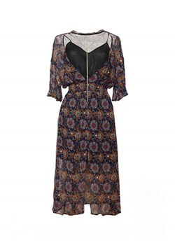 Sukienka w kolorze bordowo-granatowym ze wzorem ze sklepu Limango Polska w kategorii Sukienki - zdjęcie 121865567