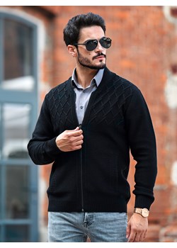 Leon rozpinany - czarny - M ze sklepu Swetry Lasota w kategorii Swetry męskie - zdjęcie 122037355