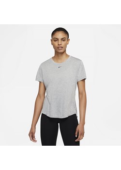 Bluzka damska szara Nike z okrągłym dekoltem 