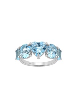 Srebrny pierścionek z topazem blue sky ze sklepu monarti.pl w kategorii Pierścionki - zdjęcie 122121008