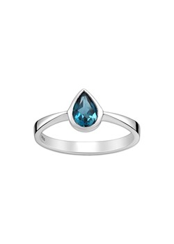Srebrny pierścionek z topazem london blue ze sklepu monarti.pl w kategorii Pierścionki - zdjęcie 122121009