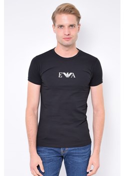 T-shirt męski Emporio Armani z napisem z krótkimi rękawami 
