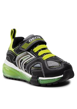 Sneakersy Geox - J Bayonyc B. A J16FEA 0CEFU C0802 M Black/Lime ze sklepu eobuwie.pl w kategorii Buty sportowe dziecięce - zdjęcie 122230479