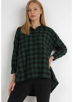 Czarno-Zielona Koszula Verephise ze sklepu Born2be Odzież w kategorii Koszule damskie - zdjęcie 122263695