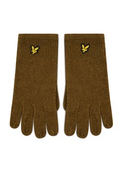 Rękawiczki Męskie LYLE & SCOTT - Racked Rib Gloves GL304CL Olive W485 ze sklepu eobuwie.pl w kategorii Rękawiczki męskie - zdjęcie 122294727