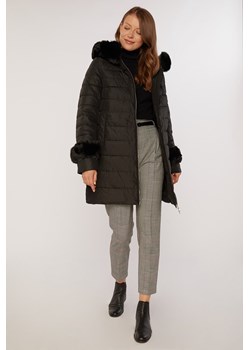 Pikowany płaszcz z kapturem ze sklepu MONNARI w kategorii Kurtki damskie - zdjęcie 122308529