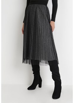 Czarno-Srebrna Spódnica Xirophis ze sklepu Born2be Odzież w kategorii Spódnice - zdjęcie 122309335
