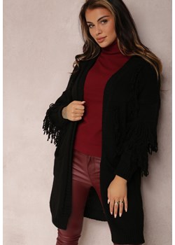 Czarny Kardigan Uvoah ze sklepu Renee odzież w kategorii Swetry damskie - zdjęcie 122311679