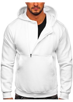 Biała gruba bluza męska z kapturem Bolf 02 ze sklepu Denley w kategorii Bluzy męskie - zdjęcie 122315189