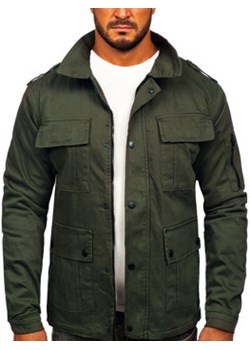 Khaki bawełniana kurtka męska przejściowa Denley 10290 ze sklepu Denley w kategorii Kurtki męskie - zdjęcie 122315278