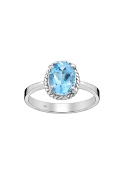 Srebrny pierścionek z topazem blue sky ze sklepu monarti.pl w kategorii Pierścionki - zdjęcie 122410138