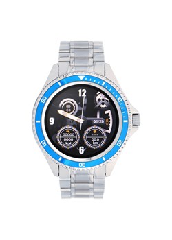 Smartwatch Garett Men 4S srebrno-niebieski, stalowy ze sklepu Garett w kategorii Zegarki - zdjęcie 122556085