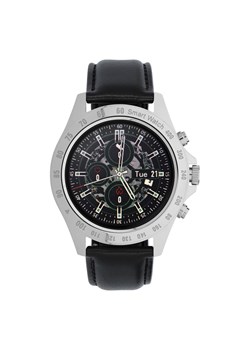 Smartwatch Garett Men Style srebrno-czarny, skórzany ze sklepu Garett w kategorii Zegarki - zdjęcie 122556088