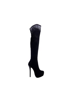Muszkieterki czarne kozaki za kolano ze sklepu Kokietki w kategorii Kozaki damskie - zdjęcie 122571135