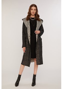 Czarny płaszcz z domieszką wełny ze sklepu MONNARI w kategorii Płaszcze damskie - zdjęcie 122621677