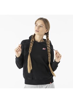 Bluza damska New Balance krótka czarna sportowa bawełniana 