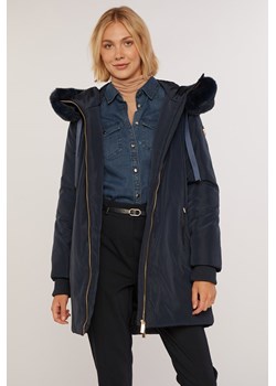 Płaszcz z futrzanym kapturem ze sklepu MONNARI w kategorii Kurtki damskie - zdjęcie 123061397