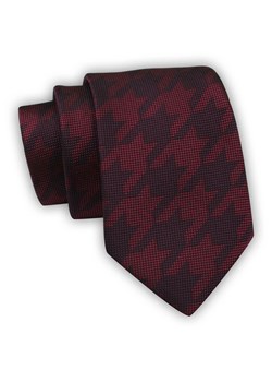 Krawat Alties (7 cm) - Ciemnoczerwony w Geometryczny Wzór KRALTS0556 ze sklepu JegoSzafa.pl w kategorii Krawaty - zdjęcie 123136636