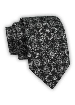 Krawat Alties (7 cm) - Czarny, Wzór Orientalny KRALTS0566 ze sklepu JegoSzafa.pl w kategorii Krawaty - zdjęcie 123136646