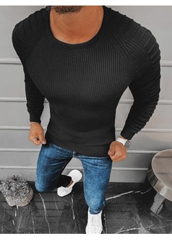 Sweter męski czarny OZONEE L/2642 ze sklepu ozonee.pl w kategorii Swetry męskie - zdjęcie 123224547