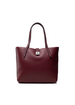 Shopper bag Calvin Klein czerwona matowa na ramię duża wakacyjna 