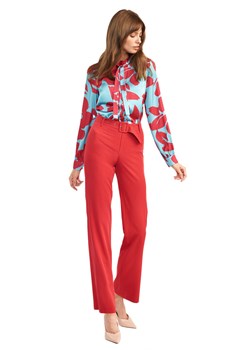 Czerwone spodnie z rozszerzaną nogawką - SD61 ze sklepu Świat Bielizny w kategorii Spodnie damskie - zdjęcie 123986995