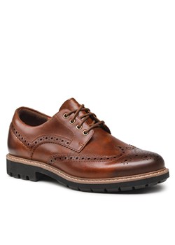 Półbuty Clarks - Batcombe Wing 261271917 Dark Tan Leather ze sklepu eobuwie.pl w kategorii Półbuty męskie - zdjęcie 124051995