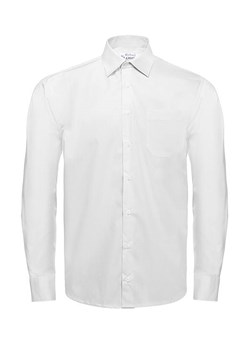Bodara  biała koszula męska Regular  z długim rękawem ze sklepu ATELIER-ONLINE w kategorii Koszule męskie - zdjęcie 124181597