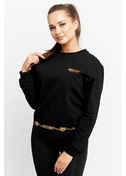 MOSCHINO UNDERWEAR - czarna bluza damska ze złotym logo ze sklepu outfit.pl w kategorii Bluzy damskie - zdjęcie 124193587