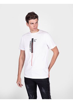 Les Hommes T-shirt &quot;Vertical Line&quot; | LJT201 700P | Vertical Line | Biały ze sklepu ubierzsie.com w kategorii T-shirty męskie - zdjęcie 124200167