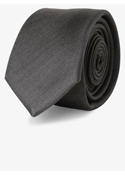 Finshley & Harding Krawat jedwabny męski Mężczyźni Jedwab antracytowy wypukły wzór tkaniny ze sklepu vangraaf w kategorii Krawaty - zdjęcie 124269928