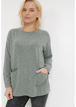 Zielony Sweter Zeanane ze sklepu Born2be Odzież w kategorii Swetry damskie - zdjęcie 124439177