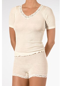 Koszulka damska wełna z jedwabiem Nina von c krem 29460846 ze sklepu piubiu_pl w kategorii Piżamy damskie - zdjęcie 124573489