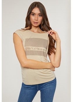 T-shirt damski ze zdobieniem ze sklepu MONNARI w kategorii Bluzki damskie - zdjęcie 124616156