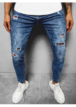 Spodnie jeansowe męskie niebieskie OZONEE DR/TF092Z ze sklepu ozonee.pl w kategorii Jeansy męskie - zdjęcie 124624465