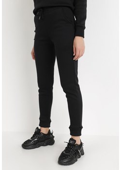 Czarne Spodnie Dresowe Celaphine ze sklepu Born2be Odzież w kategorii Spodnie damskie - zdjęcie 124657239