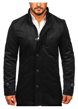 Czarny płaszcz ze stójką męski zimowy Denley M3129 ze sklepu Denley w kategorii Płaszcze męskie - zdjęcie 124662087