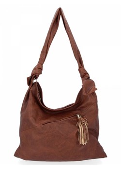 Uniwersalna Torebka Damska w rozmiarze XL firmy Andrea Massi Brązowa (kolory) ze sklepu PaniTorbalska w kategorii Torby Shopper bag - zdjęcie 124709969