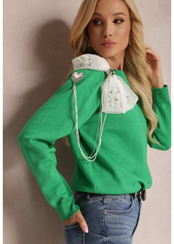 Zielony Sweter Amotmilqart ze sklepu Renee odzież w kategorii Swetry damskie - zdjęcie 124887665