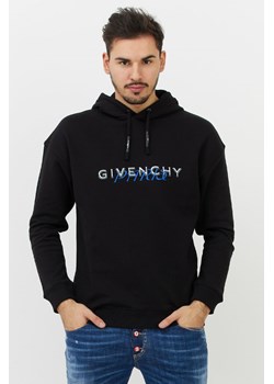 GIVENCHY - Czarna bluza męska z kapturem i logo ze sklepu outfit.pl w kategorii Bluzy męskie - zdjęcie 124888956
