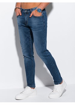 Spodnie męskie jeansowe 1142P - niebieskie ze sklepu Edoti w kategorii Jeansy męskie - zdjęcie 124899668